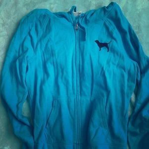 Pink Victoria’s Secret zip up hoodie
